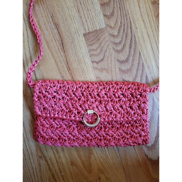 Vintage red straw Pappagallo bag made in Italy - Picture 2 of 10